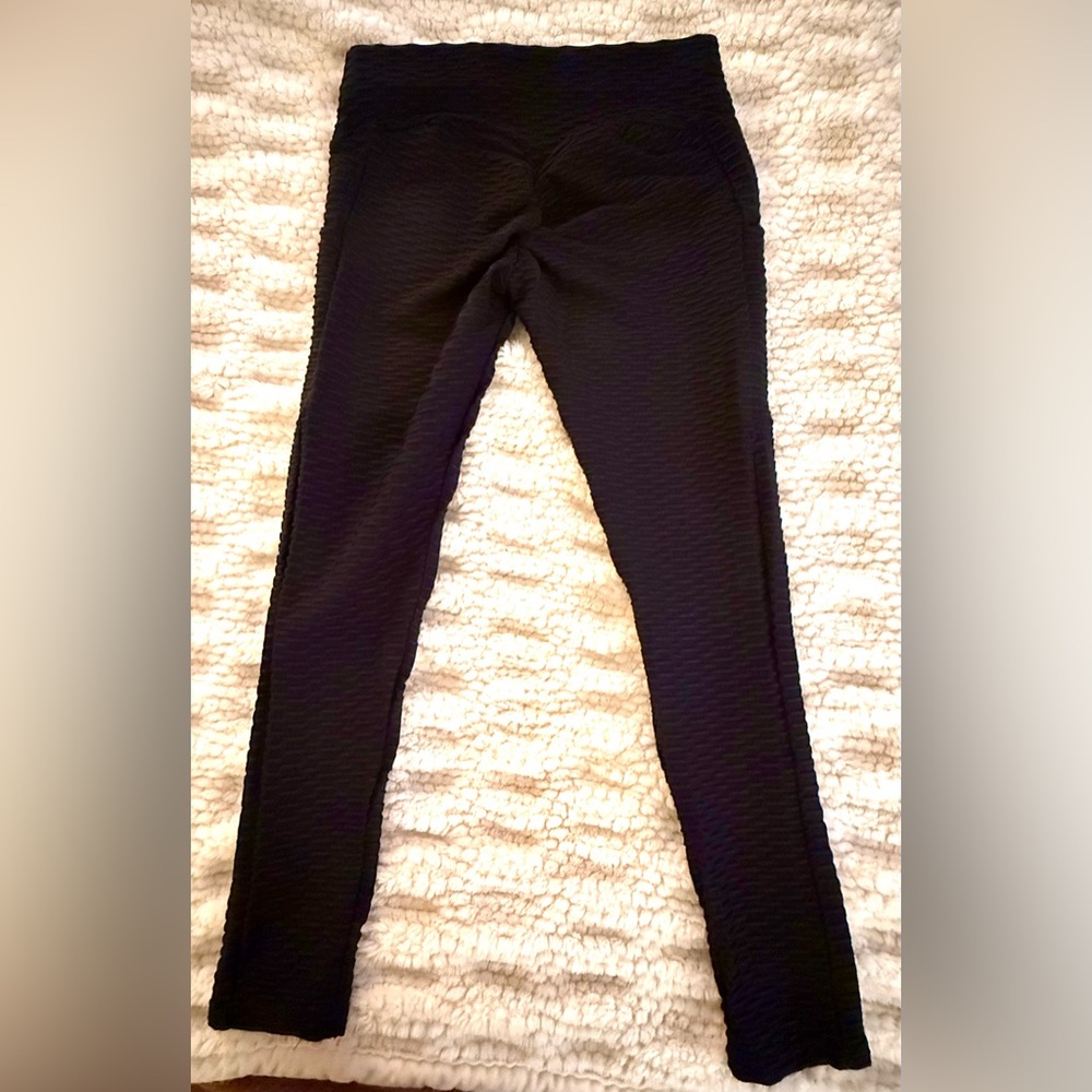 Black Textured “Booty” Leggings